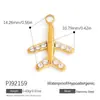 Accesorios Transfronterizos de Acero Inoxidable Incrustaciones de Diamante Piedra Natural Serie Playa Océano Colgante de Pulpo Joyería Fina de Oro de 18 Quilates