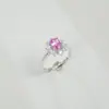 Diretamente do Fabricante, Anéis Femininos Brilhantes Mais Vendidos com Múltiplas Opções de Cor, Anéis de Diamante Rosa Cultivado em Laboratório em Estoque, Atacado