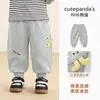 Calça Esportiva Infantil Kaka Panda Calças de Outono para Meninas Roupas Casuais Longas de Outono para Crianças Calças de Primavera e Outono para Bebês e Crianças Pequenas Tendência