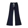 Calça Casual Flare Slim Fit Cintura Baixa com Cordão Estilo Americano Picante para Mulheres, Nova Primavera Confortável Yoga Esportes Calça Longa