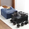 XYT Juego de Té Kung Fu Portátil para Viaje al Aire Libre, Juego Pequeño, Hogar, Bandeja de Té Simple, Tetera, Taza de Té, Juego de Té Personalizado