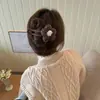 Novo Prendedor de Cabelo Triângulo com Laço de Tecido Coreano Retrô para Mulheres, Grande, para a Parte de Trás da Cabeça com Grande Volume de Cabelo, Prendedor de Tubarão