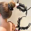 Clip de Pinza de Bola con Lazo de Malla Negra Artefacto para el Cabello con Disco Tocado Pasador Nuevo Estilo Celebridad de Internet Grande para la Parte Posterior de la Cabeza de Mujer