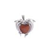 Colgante de Corazón de Delfín de Piedra Natural y Cristal de Venta Caliente Transfronteriza Colgante de Collar para Pareja DIY Accesorios de Joyería Venta al por Mayor
