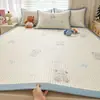 Capa Superior Clase A 100% Polietileno PE Hielo Frijol Enfriamiento Jacquard de Alto Grado Sandwich Compuesto Alfombrilla Suave de Enfriamiento Ropa de Cama