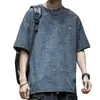Camiseta de manga curta de seda gelada masculina verão 2025 nova chegada roupas soltas de secagem rápida camiseta masculina gorda plus size de manga curta