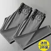 Pantalones Largos de Seda Hielo Finos para Hombre Verano Talla Grande Elásticos de Secado Rápido Casuales Sueltos Deportivos Transpirables de Pierna Recta Pantalones para Hombre