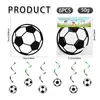 Adornos Colgantes Espirales Temáticos de Deportes Blancos Transfronterizos Decoración para Fiestas del Mundial Suministros Adornos Colgantes para Ambiente de Partido de Fútbol