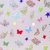 Pegatinas populares transfronterizas de arte para uñas de corazón de mariposa y fruta, calcomanías 5D en relieve para funda de teléfono, planificador, accesorios para uñas, venta al por mayor