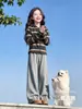 Conjunto para niña, colección nueva otoño 2026: elegante top de rayas y pantalones de pierna ancha, un conjunto de dos piezas para niñas, perfecto para primavera y otoño