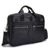 Pasta Masculina Transfronteiriça Couro Genuíno Bolsa Masculina Bolsa Oficial Bolsa para Notebook 14 polegadas Bolsa de Ombro Portátil Masculina para Negócios Personalizada