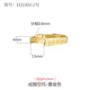 Ajuste de Anel Quadrado Simples Versátil Ajustável para Homens e Mulheres DIY Banho de Ouro 18K Acessório de Ajuste de Anel