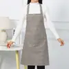 Linda Falda con Correa de Tela Fresca Impermeable Estilo Delantal de Cena Tienda Panadería Resistente al Aceite Cocina Casera para Hombres y Mujeres