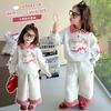 Traje para Niñas Ropa de Otoño 2025 Nuevo Primavera y Otoño Sudadera de Dos Piezas Falsas para Bebé Niña Ropa para Niños Conjunto de Dos Piezas Ropa para Niñas
