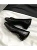 Versão Couro de Vaca Altura Aumento 5cm Bico Quadrado Super Macio Sapatos de Salto Único Feminino 2026 Novo Para Ir ao Trabalho Sapatos Ballet Mary Jane
