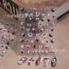 Cyansea Halloween Dibujos Animados Corazón Patrón Cruzado Pegatinas para Uñas DIY Simple y Elegante Pegatinas de Uñas con Adhesivo