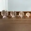 Grânulos soltos redondos de vidro transparente branco com palavra esculpida Escritura Z da Grande Compaixão, grânulos de barril amarelos para DIY, acessórios, cerca de 8-14 mm