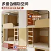 Cama litera creativa estilo cápsula espacial con armario, cama doble para dormitorio de personal escolar apartamento