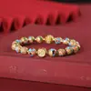 Pulsera de cloisonné gris fragante de Pekín, pulsera de esmalte cloisonné, pulsera bulliciosa de esmalte de color para pareja, novias, flores, regalo para hombres y mujeres