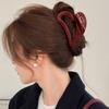 Pinza para el pelo con forma de corazón y tiburón, estilo francés, elegante, de alta gama, estilo nicho, ligera y gruesa