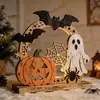 Ornaments de Fantasma de Madeira Mais Vendidos no Halloween Transfronteiriços, Decorações de Mesa de Casal de Fantasmas Vintage, Adereços de Atmosfera para o Festival dos Fantasmas