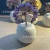 Base de Árvore da Fortuna de Cristal com Ornamento de Maçã Natural para Mesa de Escritório, Carro, Casa, Presente de Inauguração