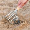 Rastrillo de Playa para Cavar Almejas en la Costa, Herramienta Exterior de Playa para Cavar Conchas de Ostras y Cangrejos, Rastrillo Plano de 133.2 cm para Recoger Conchas en la Playa