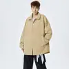 Nova Camisa Casual Retro Tendência Outono Estilo Hong Kong Manga Longa para Homens, Modelagem Solta Versátil Marca Tendência Estilo Japonês Camisa para Homens e Mulheres
