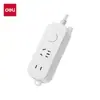 Deli 18276-02 Regleta 1+1_ 2m Nuevo Estándar Nacional Enchufe de Corriente Protección Contra Sobrecargas Regleta Doméstica Venta al por Mayor