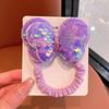 Cuerda para el pelo de mariposa con lentejuelas, diadema para el pelo de niños, no daña el pelo, goma de mariposa para coleta alta, goma elástica para niña, tocado