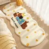 2026 Nueva Alfombra de Cachemira Sintética Alfombrilla de Mesita de Noche para Dormitorio Felpudo Engrosado Almohadilla de Mesita de Noche Manta de Sala de Estar de Alta Calidad para Mesa de Café