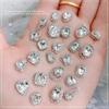 Aleación para decoración de uñas, diamantes grandes, joyas, transparente, plata, blanco, cristal, diamante, ovalado, forma especial, cuadrado, diamante, accesorios para decoración de uñas estrictamente seleccionados