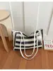 Bolsa de Palha Tecida para Férias na Praia de Verão Feminina 2026 Nova Moda Grande Capacidade Bolsa de Ombro Único Bolsa Tote para o Dia a Dia