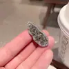 Presilha de Cabelo Irregular de Cristal Estilo Coreano para Mulheres, Presilha Super Brilhante com Borda de Strass, Delicada Presilha para Franja Feminina
