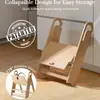 Banqueta de Banheiro Infantil, Banqueta Infantil para Lavar as Mãos, Torre de Aprendizagem Montessori em Madeira Maciça, Banqueta de Lavar e Apoio para os Pés para Crianças Pequenas, Escadinha de Madeira