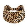 Diadema Deportiva de Yoga con Estampado de Leopardo Bohemio Europeo y Americano, Antisola, Absorbente de Sudor, Algodón Estampado, Accesorios para el Cabello, Tocado para Mujer