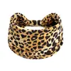 Diadema con Estampado de Leopardo, Cebra y Serpiente Europea y Americana Sexy para Mujer Diadema Elástica Nudo Diadema Deportiva