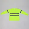Roupas Refletivas para Segurança Contra Incêndio Colete Protetor de Manga Longa Roupas de Trabalho para Trânsito e Saneamento Camiseta Refletiva com Barras Duplas