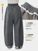 Calça Casual Longa de Lã Tutu Elefantinho para Meninas Outono Inverno 2026 Nova Calça Casual Retilínea com Forro de Lã para Crianças Maiores Versátil