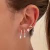 Set de Aretes Cruzados Europeos y Americanos Transfronterizos Nuevo de AliExpress con Circonita, Aretes de Moda, Sencillos, Versátiles y Únicos para Mujeres