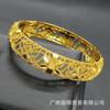 Pulsera de Oro Laminado 24K Lujo Ligero Color Arena Oro Boda Dubái Novia Venta al por Mayor Transfronteriza en Stock