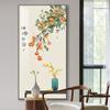 Caqui Ruyi pintura decorativa para pasillo estilo chino nuevo pasillo de entrada mural moderno minimalista para el hogar pintura colgante de porcelana de cristal