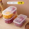 Caja de Frutas para Llevar Comida para Estudiantes de Primaria al Salir, Lonchera Transparente con Compartimentos Separados para Almacenamiento y Conservación de Picnic
