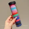 Banda de Goma Enlatada para el Cabello de Mujer Alta Elasticidad y Duradera Cuerda para el Cabello 2025 Nueva Banda de Goma Cuerda para Cola de Caballo Alta Goma para el Cabello