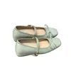 Zapatos Mary Jane estilo ballet en color verde menta con 5 cm de aumento interno de altura para mujer, nuevo modelo otoño 2026, zapatos versátiles para personas menudas y para ir al trabajo