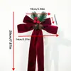 Enfeite de Natal 2026 Laço de Veludo Decorações de Árvore de Natal Sinos Pingentes Decoração de Cena Cabide de Porta