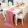 Estilo Europeu e Americano Transfronteiriço Amazon Chiffon 100D Caminho de Mesa Decoração de Casamento Mesa de Assinatura de Luxo