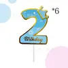 Números Calientes de Venta Transfronteriza 0-9 Adornos para Pastel de Cumpleaños para la Fiesta de Cumpleaños de Niños Decoración de Mesa de Postres