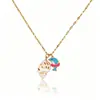 Collar de Acero Inoxidable de Moda con Forma de Concha, Estrella de Mar y Perlas Artificiales, Estilo Nuevo Transfronterizo, para Viajeros, Estilo Vacaciones en la Playa para Mujeres
