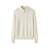 Suéter de Cachemira para Mujer Solapa Tejido de Punto Tejido de Punto Engrosado Tejido de Punto a la Moda Manga Larga Color Puro Jersey Tejido de Punto Ropa de Punto Camisa Básica